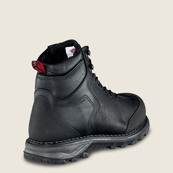 Red Wing Mens Burnside - 6-inch Waterproof Toe - Safety Boots Black - 2430PGIRN